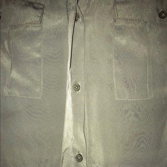 Express olive green button down dress - Picture 3 of 5